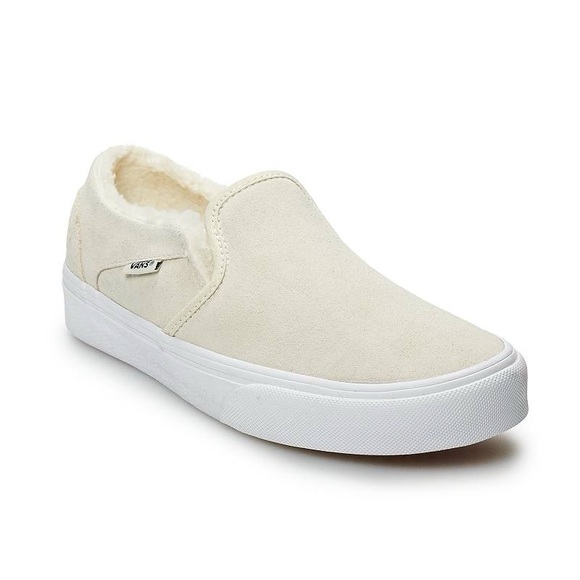 Vans Shoes - Cream fur lined vans